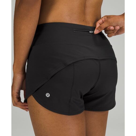 Lululemon Speed Up Mid-Rise Short Long 4" Black - 4 - Picture 5 of 5
